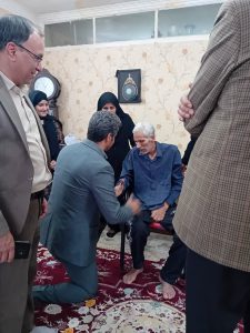 عیادت رئیس فدراسیون تکواندو همراه با اعضای هیات استان از استاد محمد درحی پیشکسوت بزرگ تکواندو